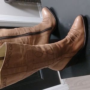 ZODIAC VINTAGE 70’s Brazilian Leather Boots with 3.5” Heel Sz 7.5 M